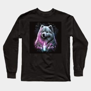 Samoyed With A Candle Long Sleeve T-Shirt